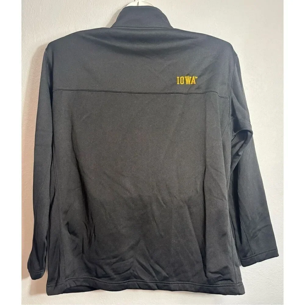 Champion Iowa Hawkeyes Light Jacket Men's Size Large Black Full Zip NCAA